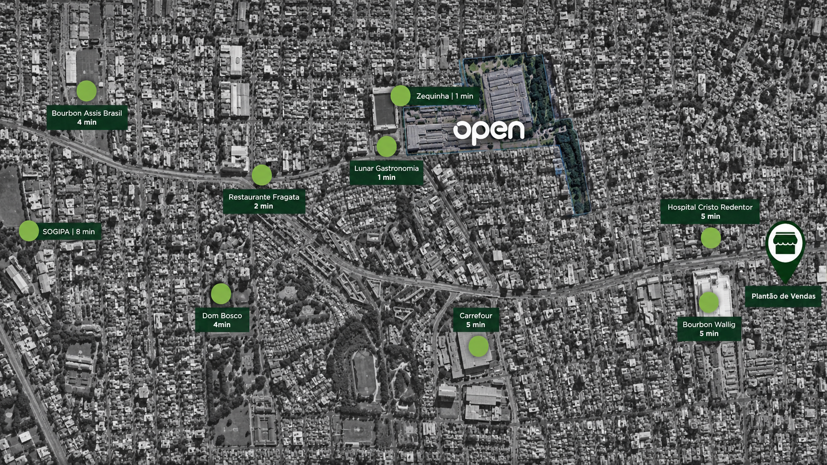 O que faz do Parque do Arvoredo um polo de walkability?