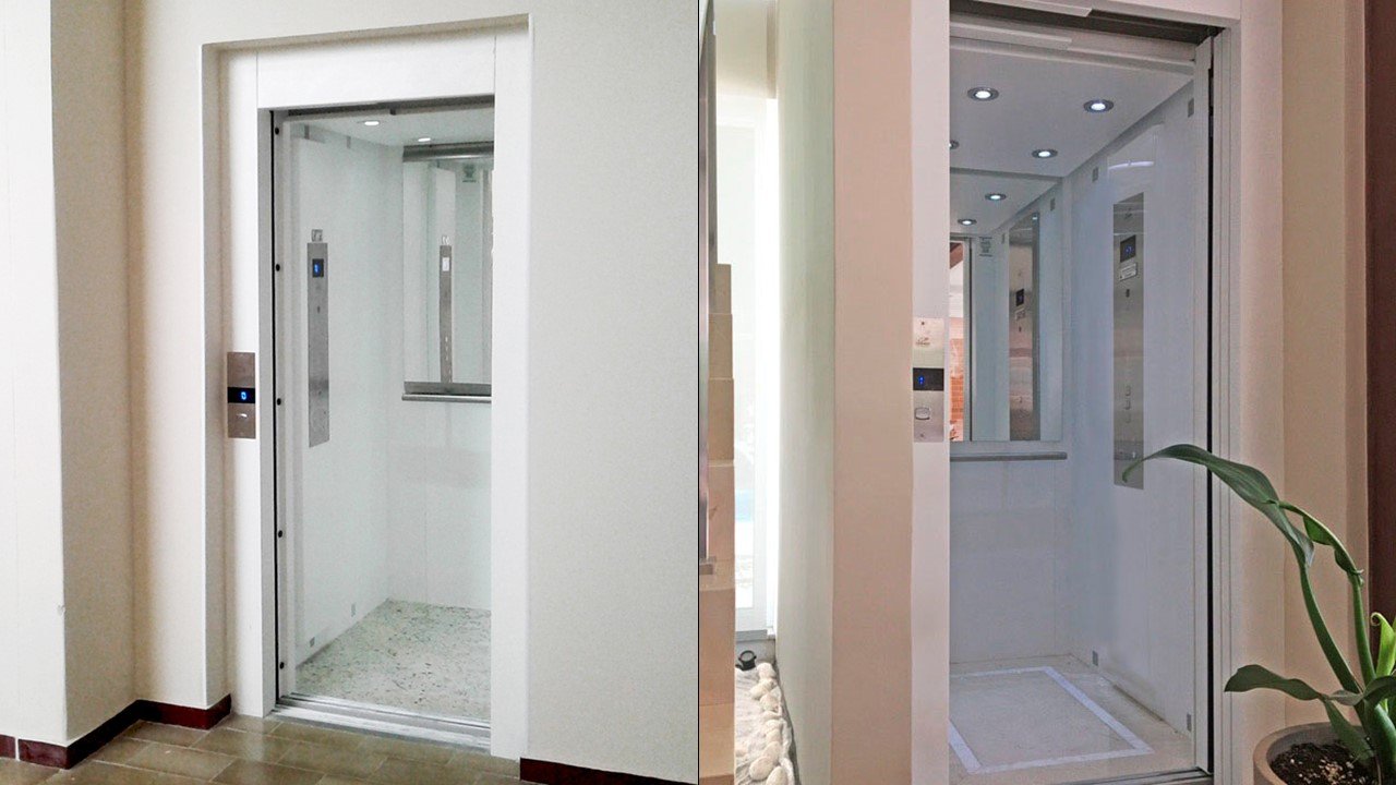 Elevador moderno em edifício residencial